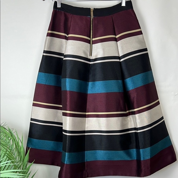 NWT Ted Baker Majida London Blue and Black A-Line Skirt 6 - Picture 4 of 12